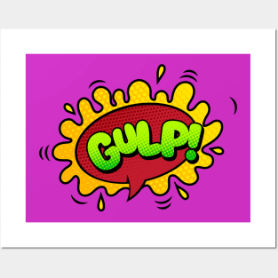 Gulp Comic Book Text Posters and Art